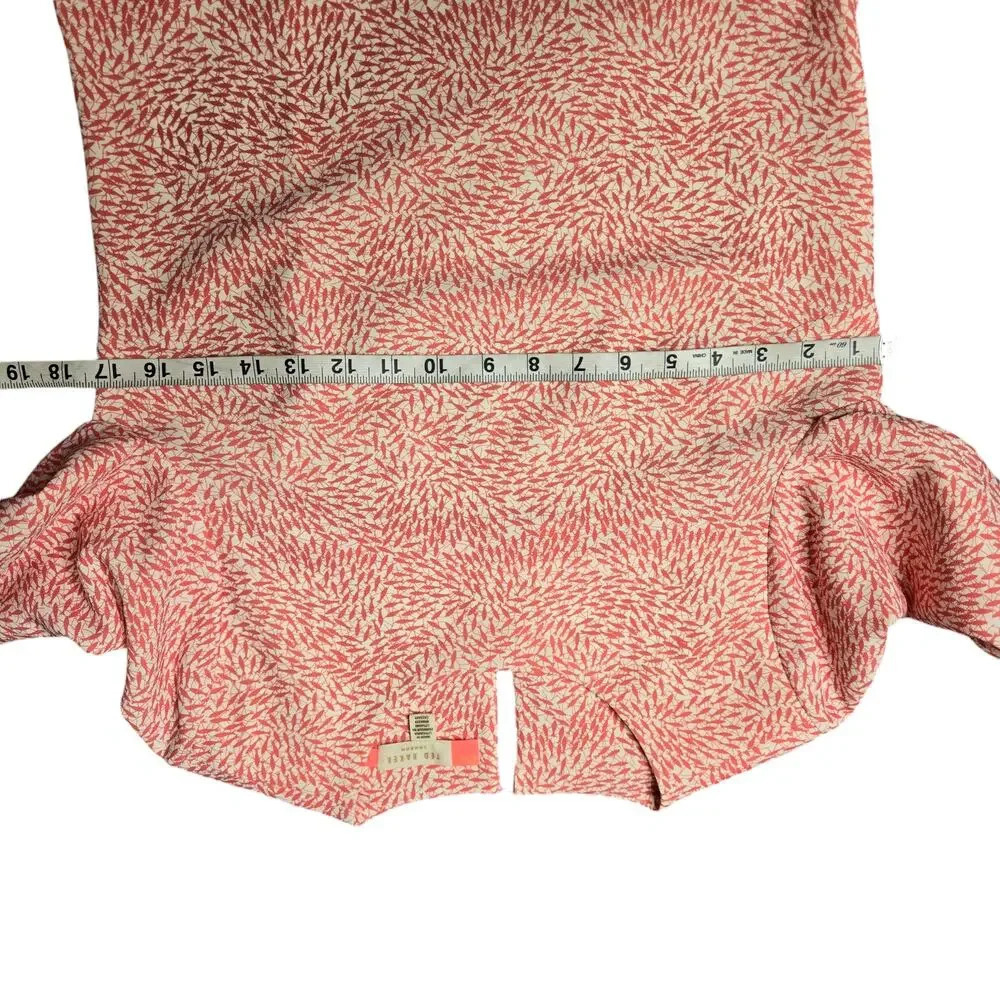Ted‎ Baker Coral Fish Print Shift Dress Size: 1 - Picture 6 of 9